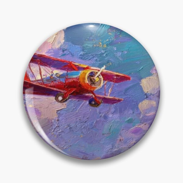 Item preview, Red Airplane In Purple Clouds Artwork  designed and sold by NivyasArtistry.