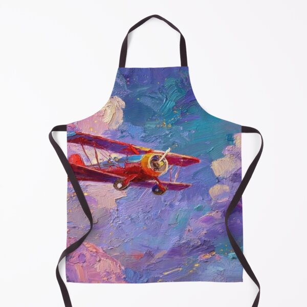 Item preview, Red Airplane In Purple Clouds Artwork designed and sold by NivyasArtistry.