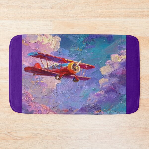 Item preview, Red Airplane In Purple Clouds Artwork  designed and sold by NivyasArtistry.