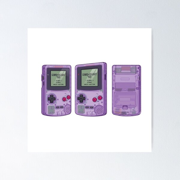 Aperçu de l'œuvre Console Portable Rétro Transparente Violette - Nostalgie Gaming 90s créée et vendue par Gabzerinho.