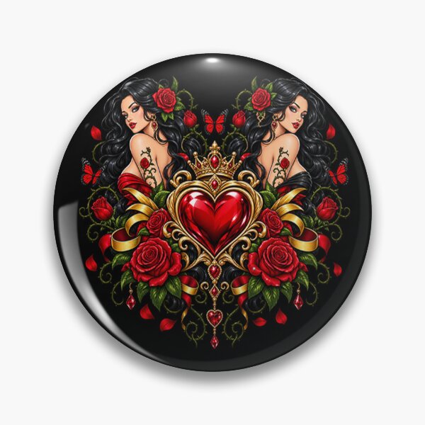 Item preview, Guardians of the Crimson Heart – Gothic Romance Emblem  designed and sold by TroviTutto.