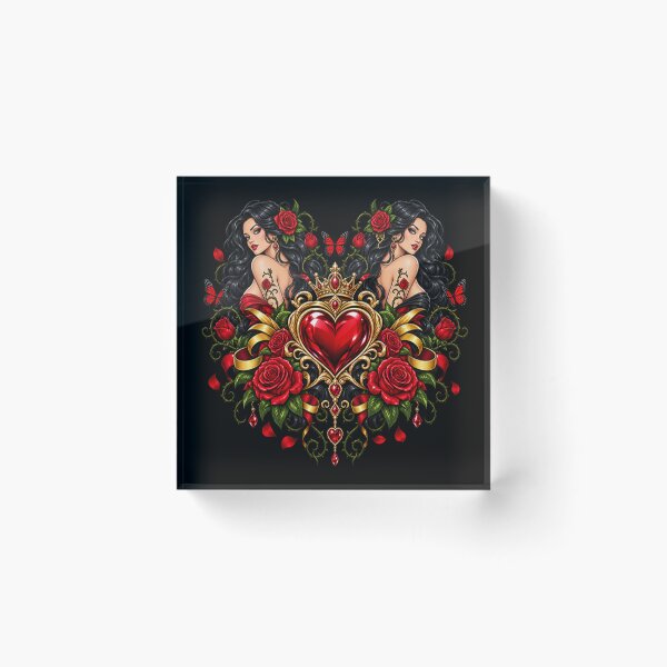Item preview, Guardians of the Crimson Heart – Gothic Romance Emblem  designed and sold by TroviTutto.