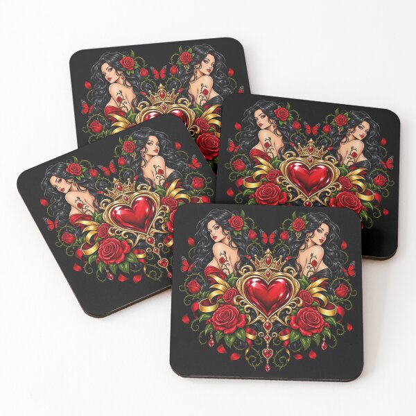 Item preview, Guardians of the Crimson Heart – Gothic Romance Emblem  designed and sold by TroviTutto.