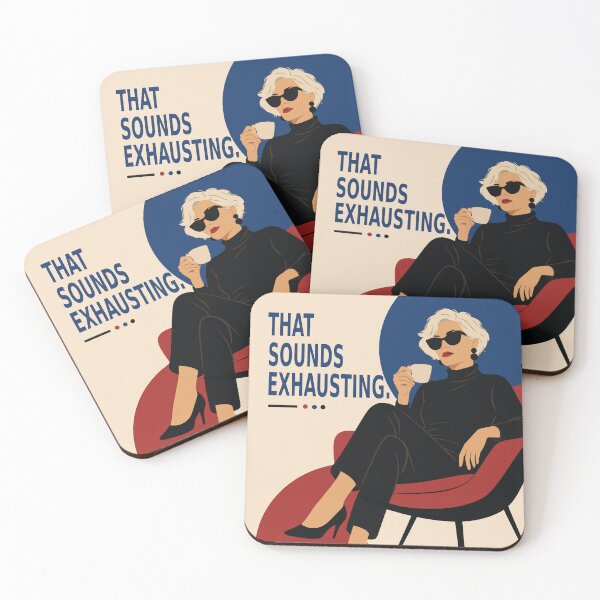 Item preview, That Sounds Exhausting | Funny Woman Quote Print | Sassy Woman Art | Mid Century Modern Art | Gift for Women designed and sold by Studio pod Burom.