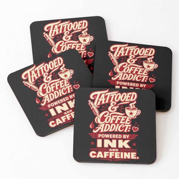 Item preview, Tattooed And Coffee Addict Powered By Ink And Caffeine Funny Shirt designed and sold by EpicInks24.