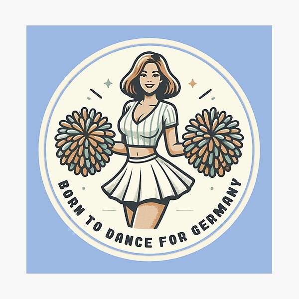 Item preview, Born To Dance For Germany - Sports Cheer Lady designed and sold by Scaryzz.