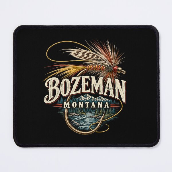 Item preview, Bozeman Montana Fly Fishing Vintage Angler designed and sold by good vibes clothing.