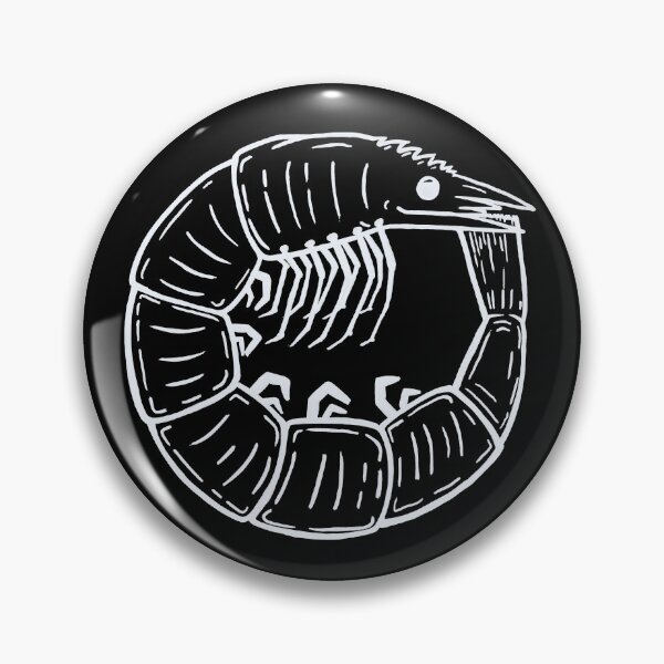 Item preview, Shrompoborous or Ouroborshrimp? (white outline) designed and sold by cursedN4gotten.