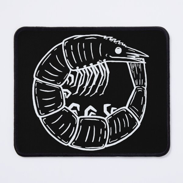 Item preview, Shrompoborous or Ouroborshrimp? (white outline) designed and sold by cursedN4gotten.