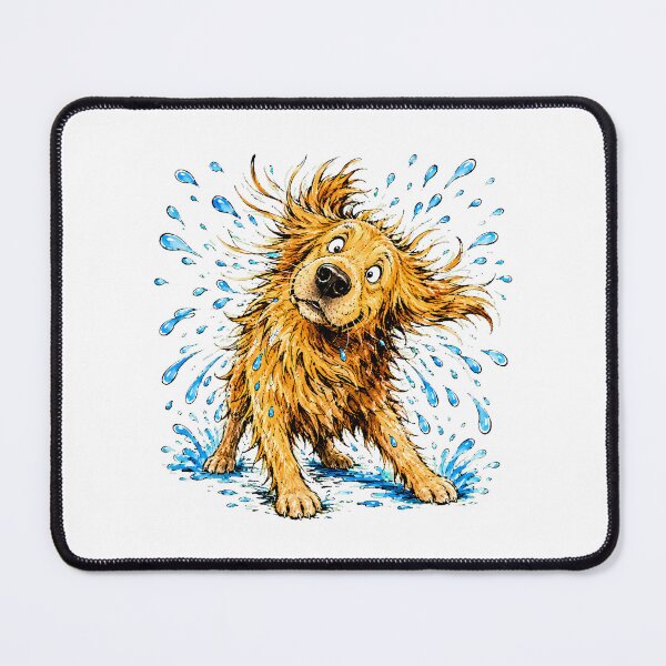 Item preview, Golden Retriever Shaking Water Silly Dog Bath Humor designed and sold by chattsuede.