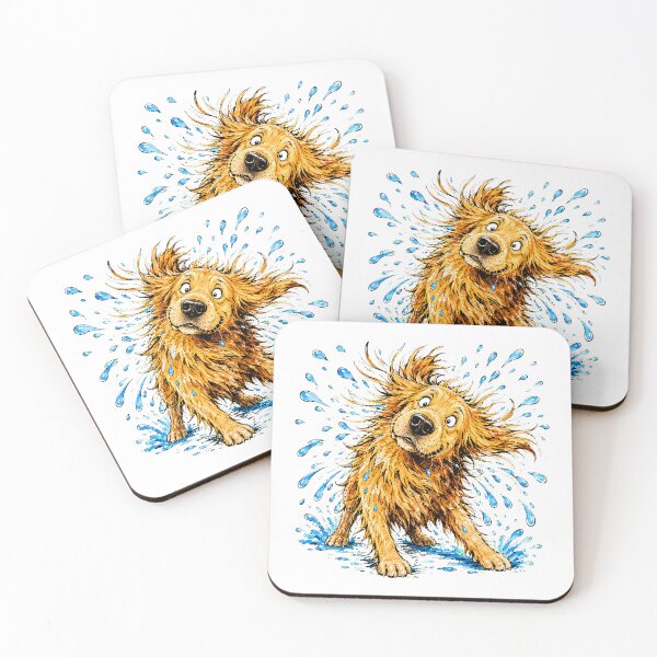 Item preview, Golden Retriever Shaking Water Silly Dog Bath Humor designed and sold by chattsuede.
