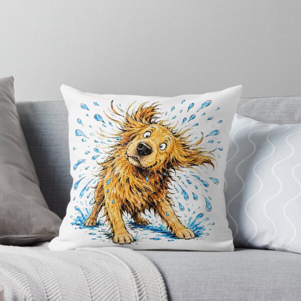 Item preview, Golden Retriever Shaking Water Silly Dog Bath Humor designed and sold by chattsuede.