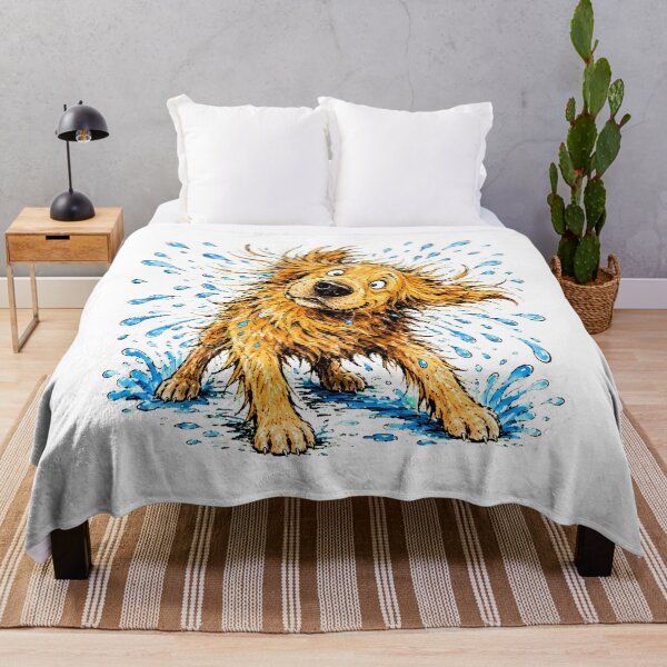 Item preview, Golden Retriever Shaking Water Silly Dog Bath Humor designed and sold by chattsuede.