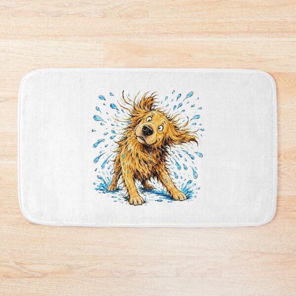 Item preview, Golden Retriever Shaking Water Silly Dog Bath Humor designed and sold by chattsuede.