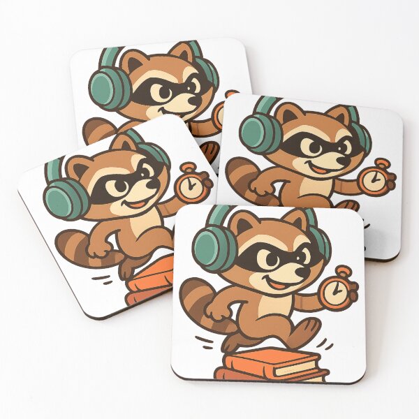 Item preview, Headphone Raccoon ADHD Coworking Mascot designed and sold by Ainbowz-Artwork.
