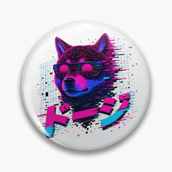 Item preview, Crypto Dog Shiba Inu Synthwave Sunglasses designed and sold by chattsuede.