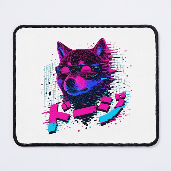 Item preview, Crypto Dog Shiba Inu Synthwave Sunglasses designed and sold by chattsuede.