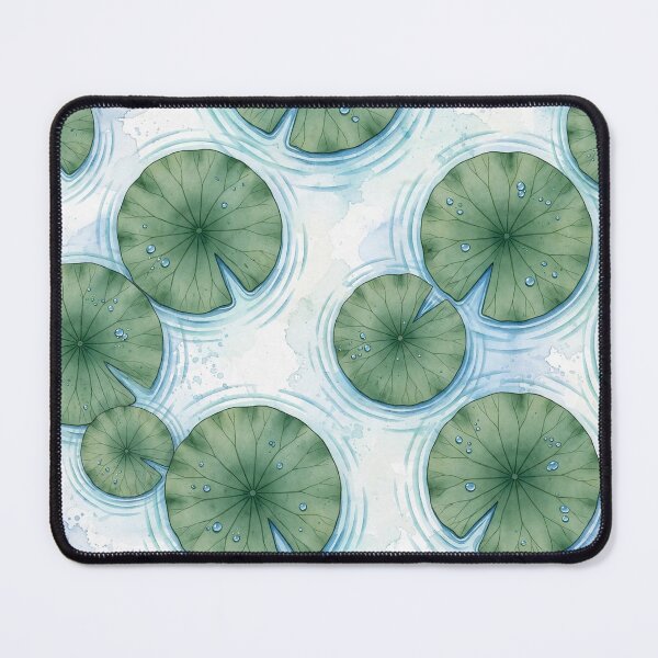 Item preview, Watercolor Lotus Pond Leaves and Water Ripples Pattern designed and sold by Nontanut easydesign.