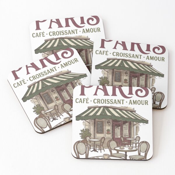 Item preview, Paris cafe croissant amour designed and sold by Miming.