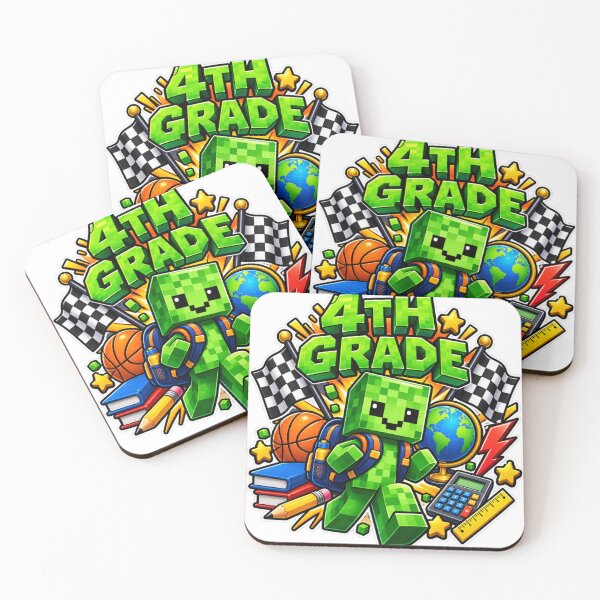Item preview, Funny 4th Grade Minecraft Style Creeper First Day of School T-Shirt designed and sold by Markloom.co.