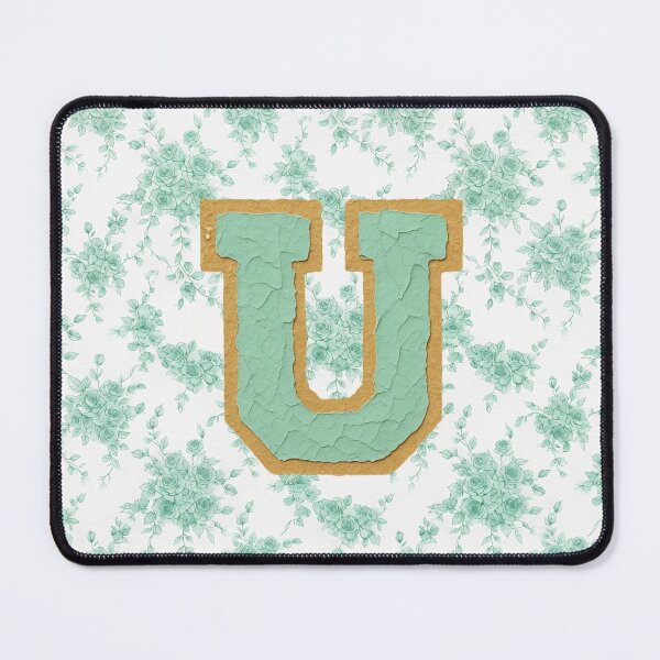 Item preview, Mint Green Letter U Monogram Aesthetic Art designed and sold by ITCHAWAWAA.