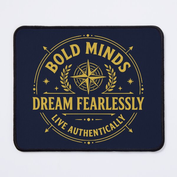 Item preview, Bold Minds Dream Fearlessly - Stoic Compass Emblem (Nautical Brass) designed and sold by RetroNeon.