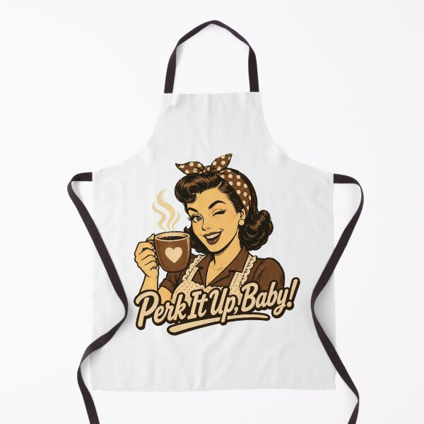 Item preview, Pinup Coffee Lover Winking Woman designed and sold by chattsuede.