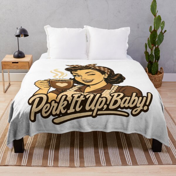 Item preview, Pinup Coffee Lover Winking Woman designed and sold by chattsuede.