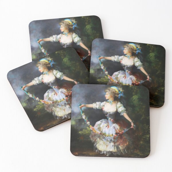 Item preview, A Girl Dancing With A Garland Of Flowers by Jean-Frédéric Schall designed and sold by The Breathing Paint.