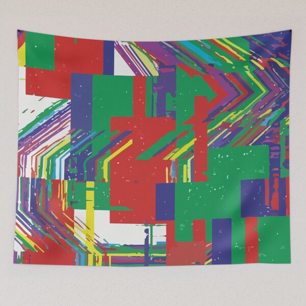 Item preview, RGB Glitch Grid Pattern | Data Corruption Art designed and sold by Uglyandcute.