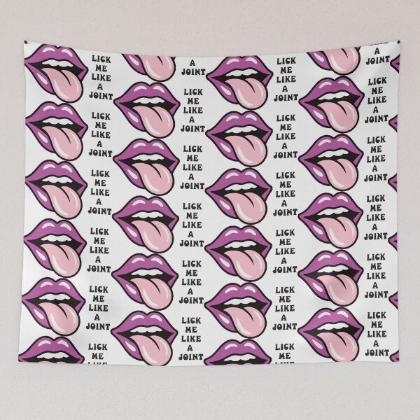 Item preview, Lick Me Like A Joint - Funny Stoner Pop Art Lips designed and sold by Cannaxes Studio.