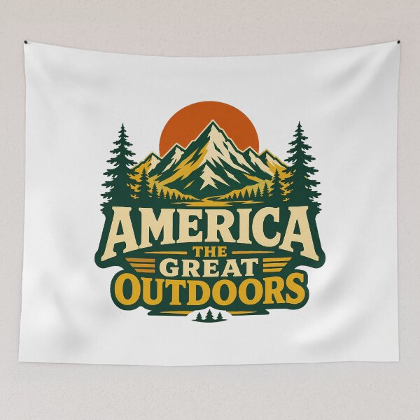 Item preview, American Great Outdoors Adventure Camping Badge designed and sold by chattsuede.