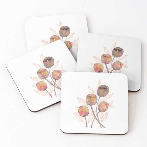 Item preview, Pastel Botanical Fruit Branch: Watercolour Line Art designed and sold by ArithraStudio.