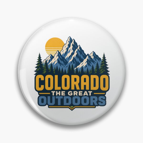 Item preview, Colorado Great Outdoors Mountain Hiking Badge designed and sold by chattsuede.