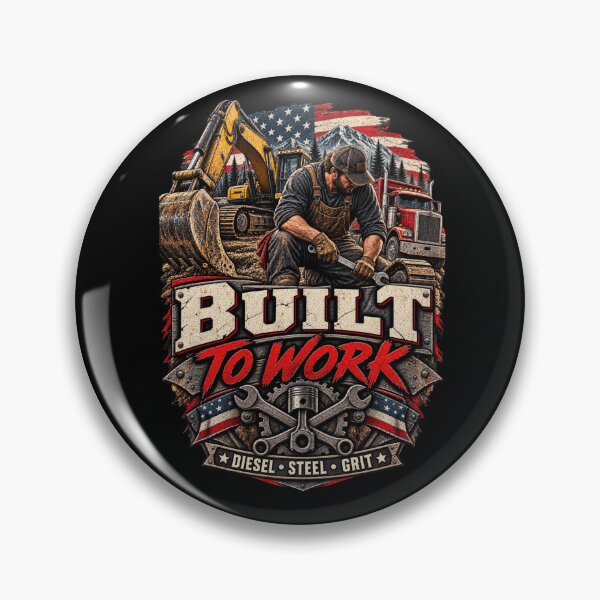 Item preview, Bulit To Work - Diesel Mechanik Heavy Equipment Vintage T-Shirt designed and sold by DomKo10.
