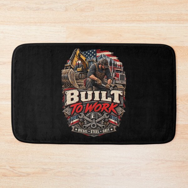 Item preview, Bulit To Work - Diesel Mechanik Heavy Equipment Vintage T-Shirt designed and sold by DomKo10.