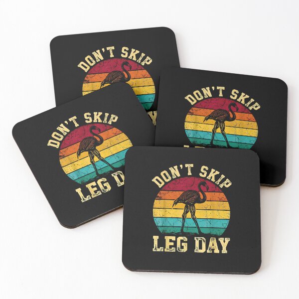 Item preview, Don't Skip Leg Day Funny Flamingo Gym Fitness Retro Sunset designed and sold by Rahamkshop.