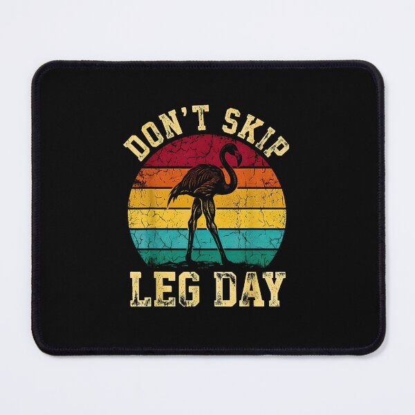 Item preview, Don't Skip Leg Day Funny Flamingo Gym Fitness Retro Sunset designed and sold by Rahamkshop.