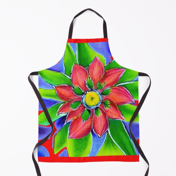 Item preview, Flor em aquarela digital, que lembra a flor de Natal Modern Stylized Poinsettia - Abstract Christmas Floral Art designed and sold by @Reikiama.