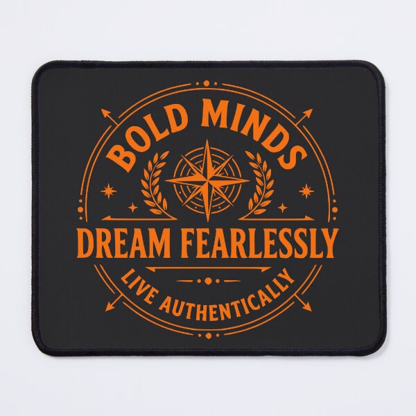 Item preview, Bold Minds Dream Fearlessly - Stoic Compass Emblem (Orange) designed and sold by RetroNeon.