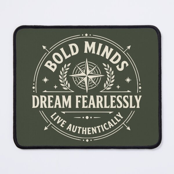 Item preview, Bold Minds Dream Fearlessly - Stoic Compass Emblem (Ivory) designed and sold by RetroNeon.