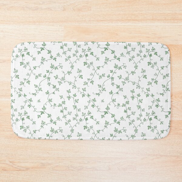 Item preview, Minimal Green Climbing Ivy Vine Pattern on White designed and sold by Nontanut easydesign.