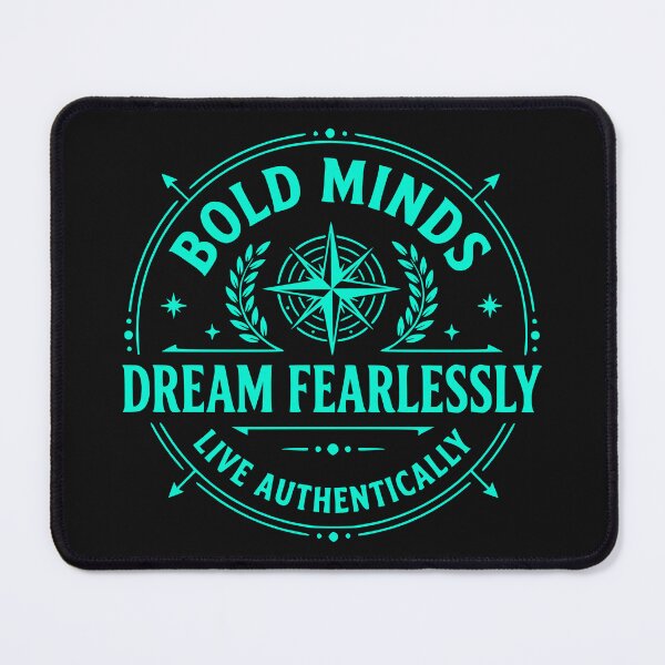 Item preview, Bold Minds Dream Fearlessly - Stoic Compass Emblem (Electric Mint) designed and sold by RetroNeon.