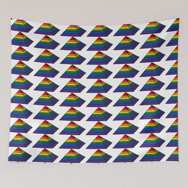 Item preview, Pyramid Rainbow Pride Flag designed and sold by HarveyHandcraftsandDesigns.