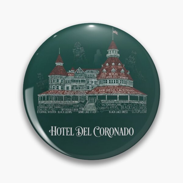 Item preview, Hotel del Coronado San Diego California Haunted Victorian Beach Resort Typography Art designed and sold by naughty-raccoon.