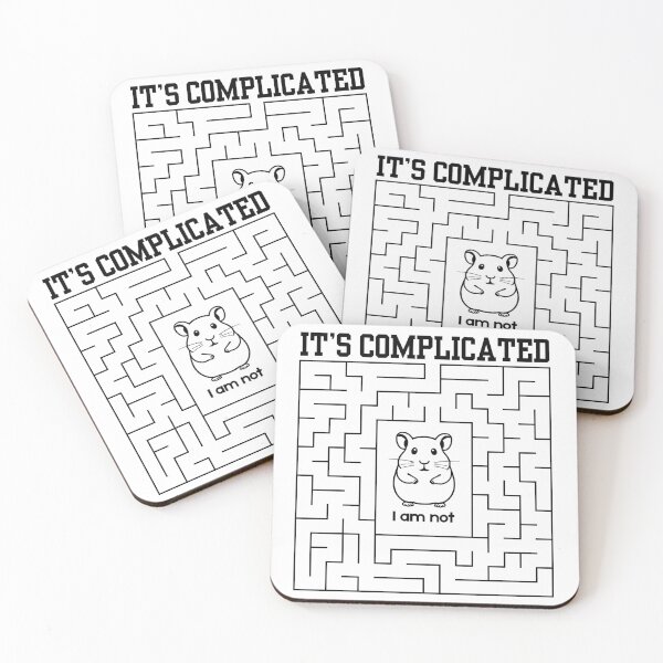 Item preview, It's Complicated - I Am Not | Cute Hamster Stuck in Maze designed and sold by SunandShade.
