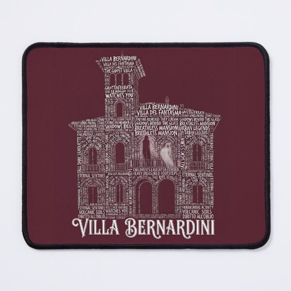 Item preview, Villa Bernardini Ghost House Grottaferrata Haunted Italian Mansion Typography Art designed and sold by naughty-raccoon.
