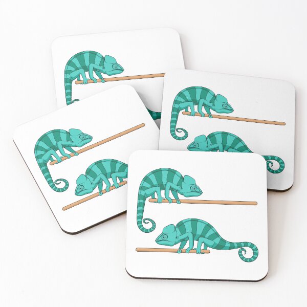 Item preview, Illustration with chameleon sitting on stick designed and sold by RizikCat.