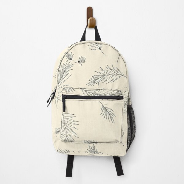 Item preview, Minimal Black Palm Leaf Line Art Pattern on Cream designed and sold by Nontanut easydesign.
