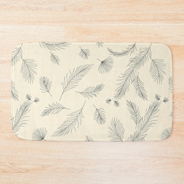 Item preview, Minimal Black Palm Leaf Line Art Pattern on Cream designed and sold by Nontanut easydesign.